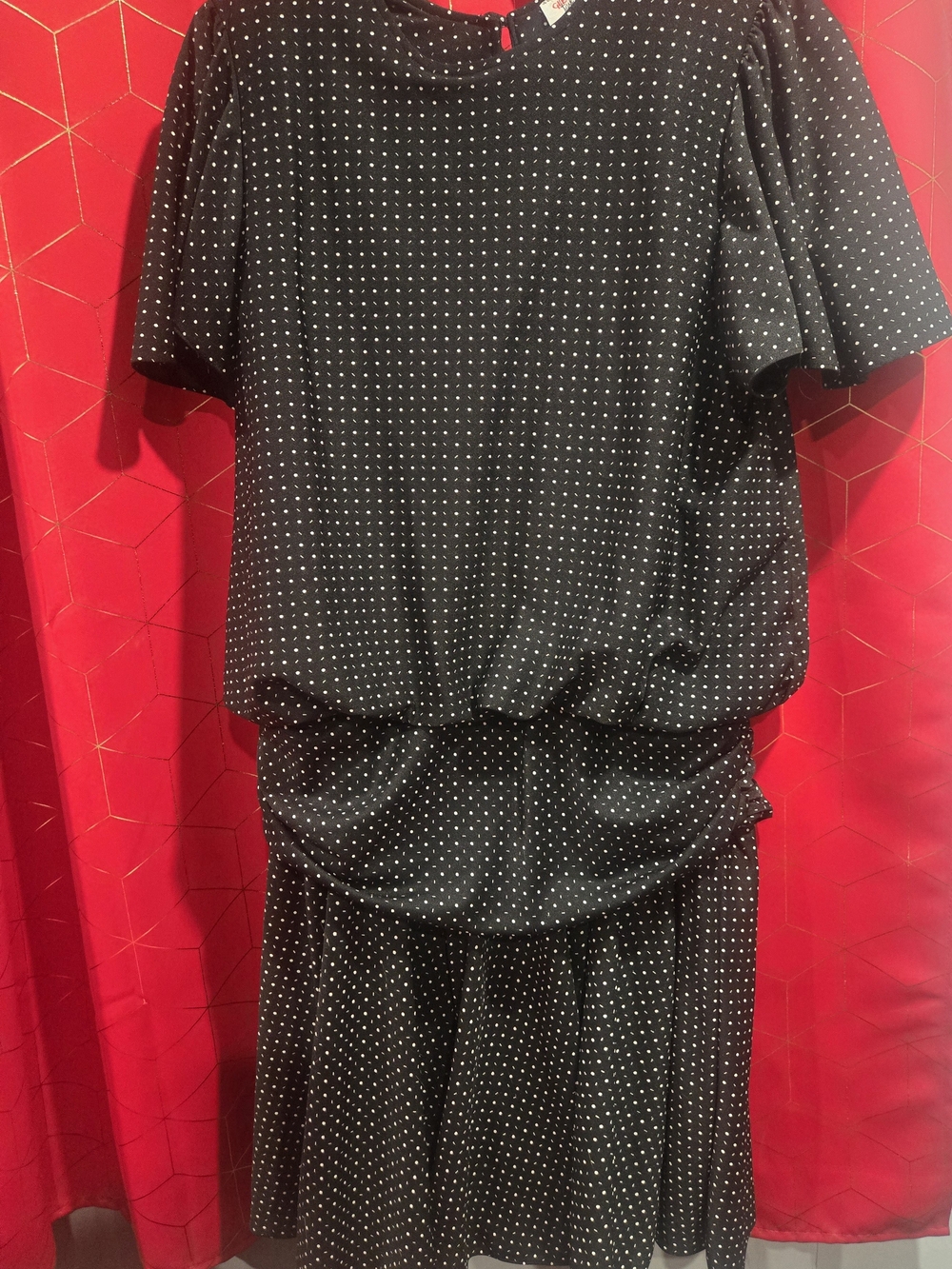 Vintage 80s Drop Waist Dress. Size 16